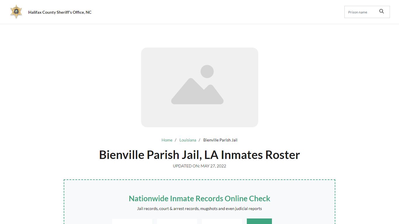 Bienville Parish Jail, LA Jail Roster, Name Search